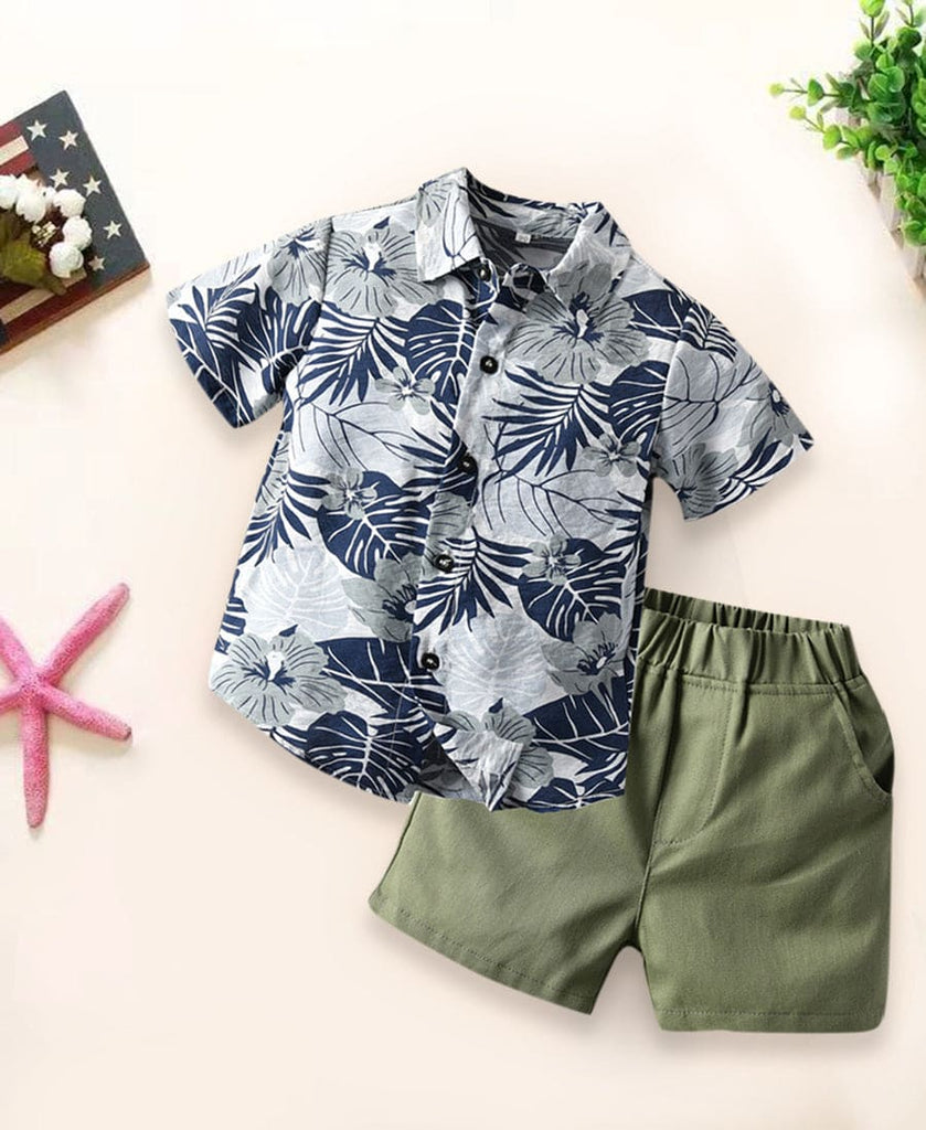 Hawaiian Print Shirt & Short set